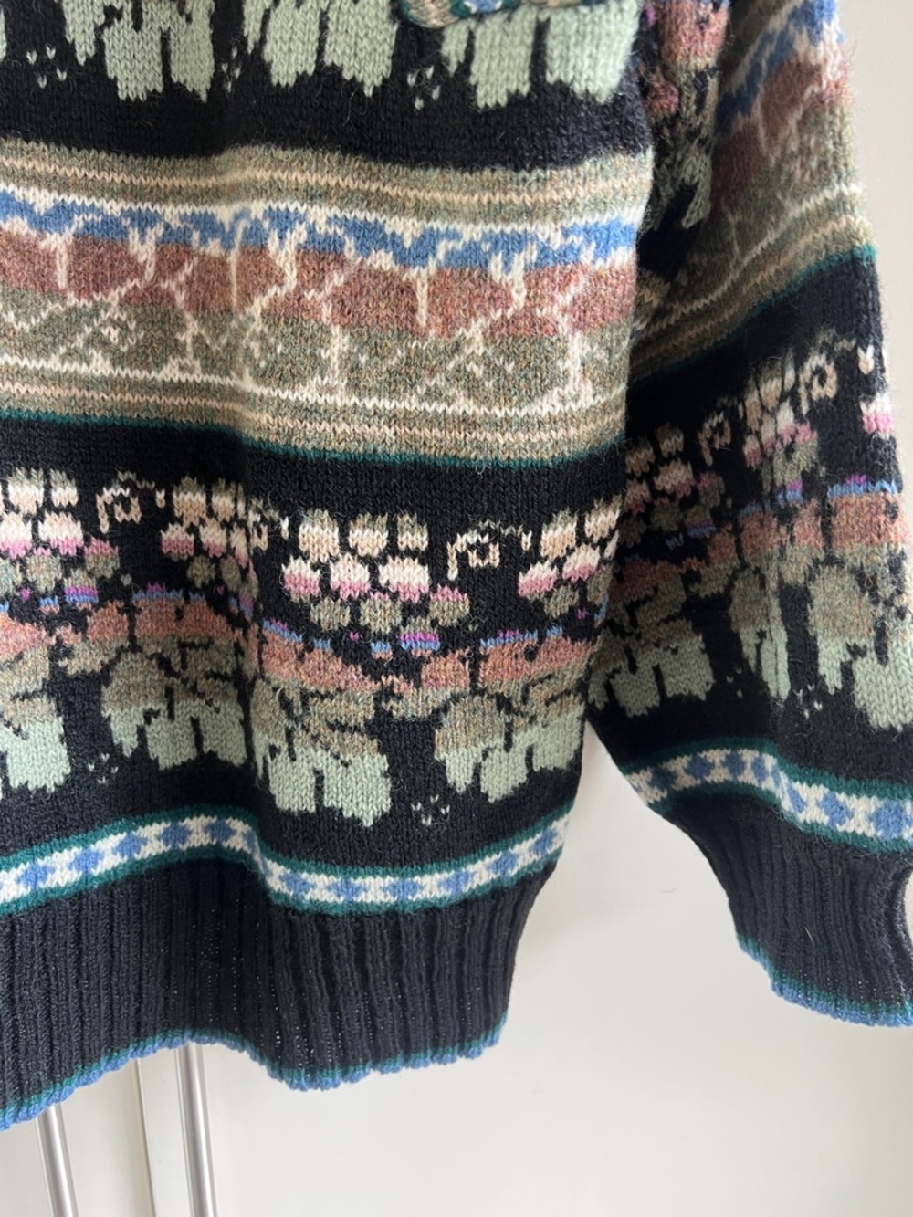 Vintage Deans of Scotland 100% Shetland Wool Turtleneck Sweater - Picture 6 of 12